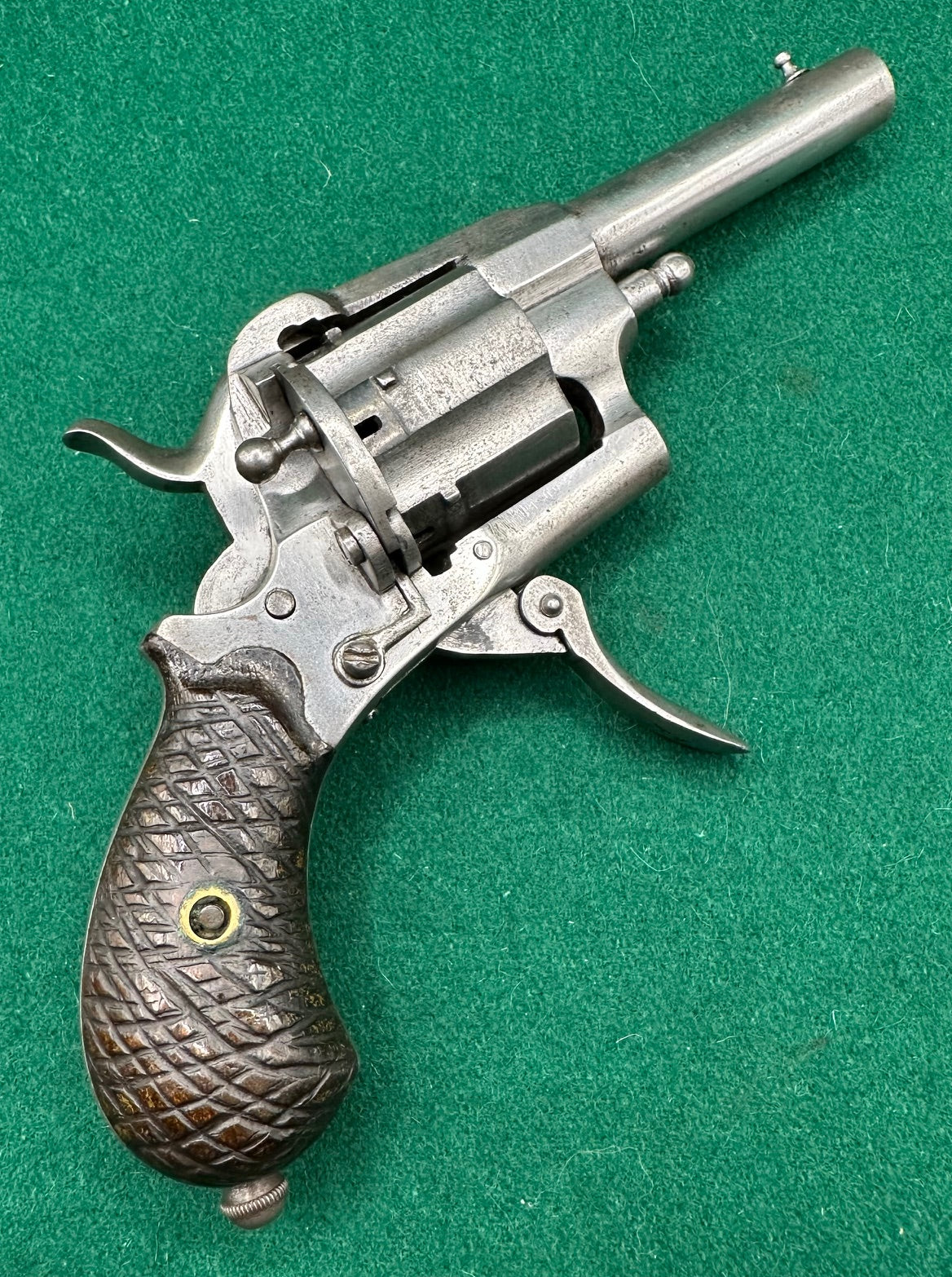 Pipe Cased Closed Frame Pinfire Pocket Revolver