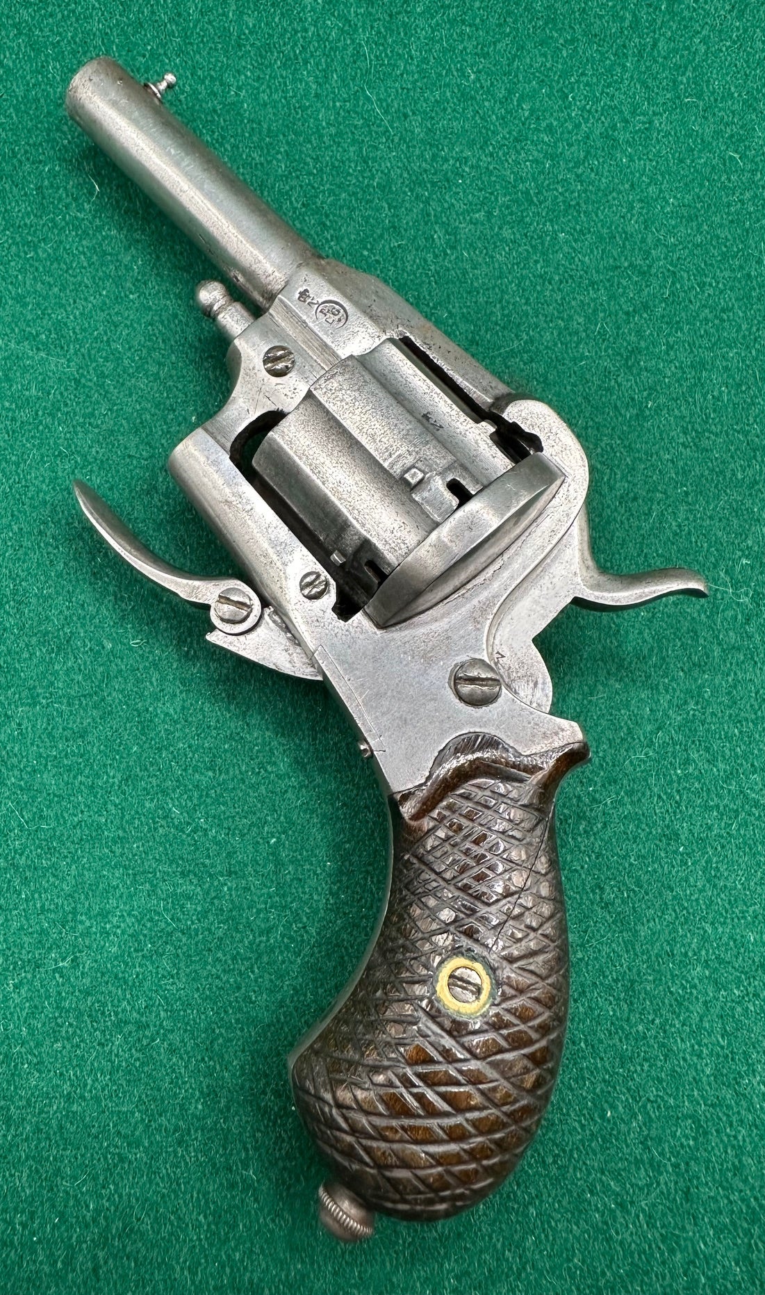 Pipe Cased Closed Frame Pinfire Pocket Revolver