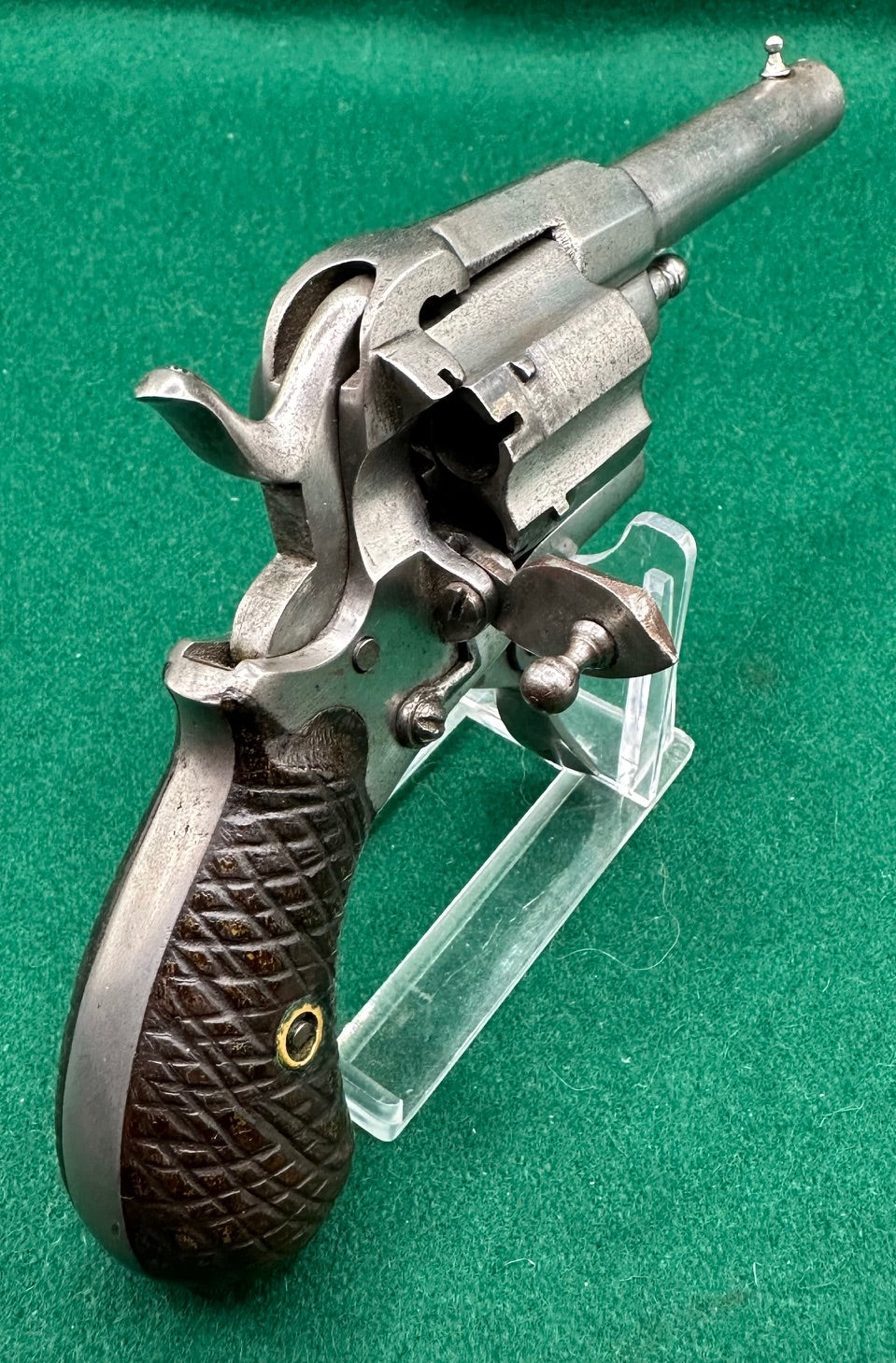 Pipe Cased Closed Frame Pinfire Pocket Revolver