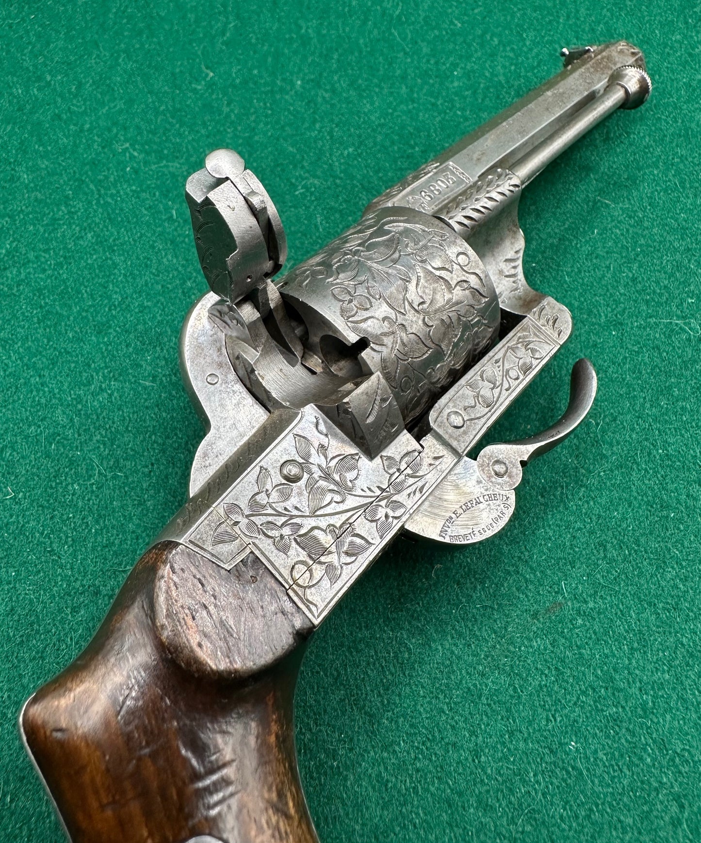 A Fine 1856 Model Lefaucheux Self Cocking Revolver