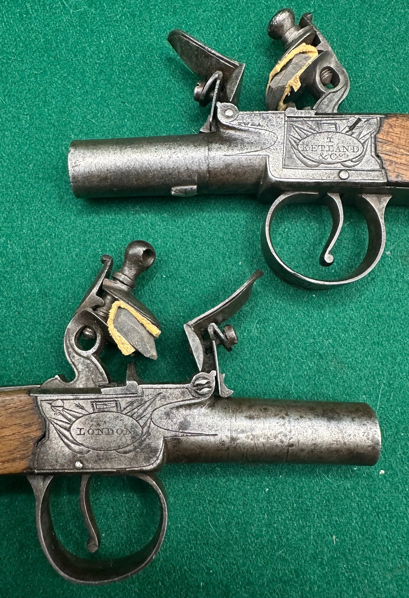 A Cased Pair of Flintlock Ketland & Co Pocket Pistols