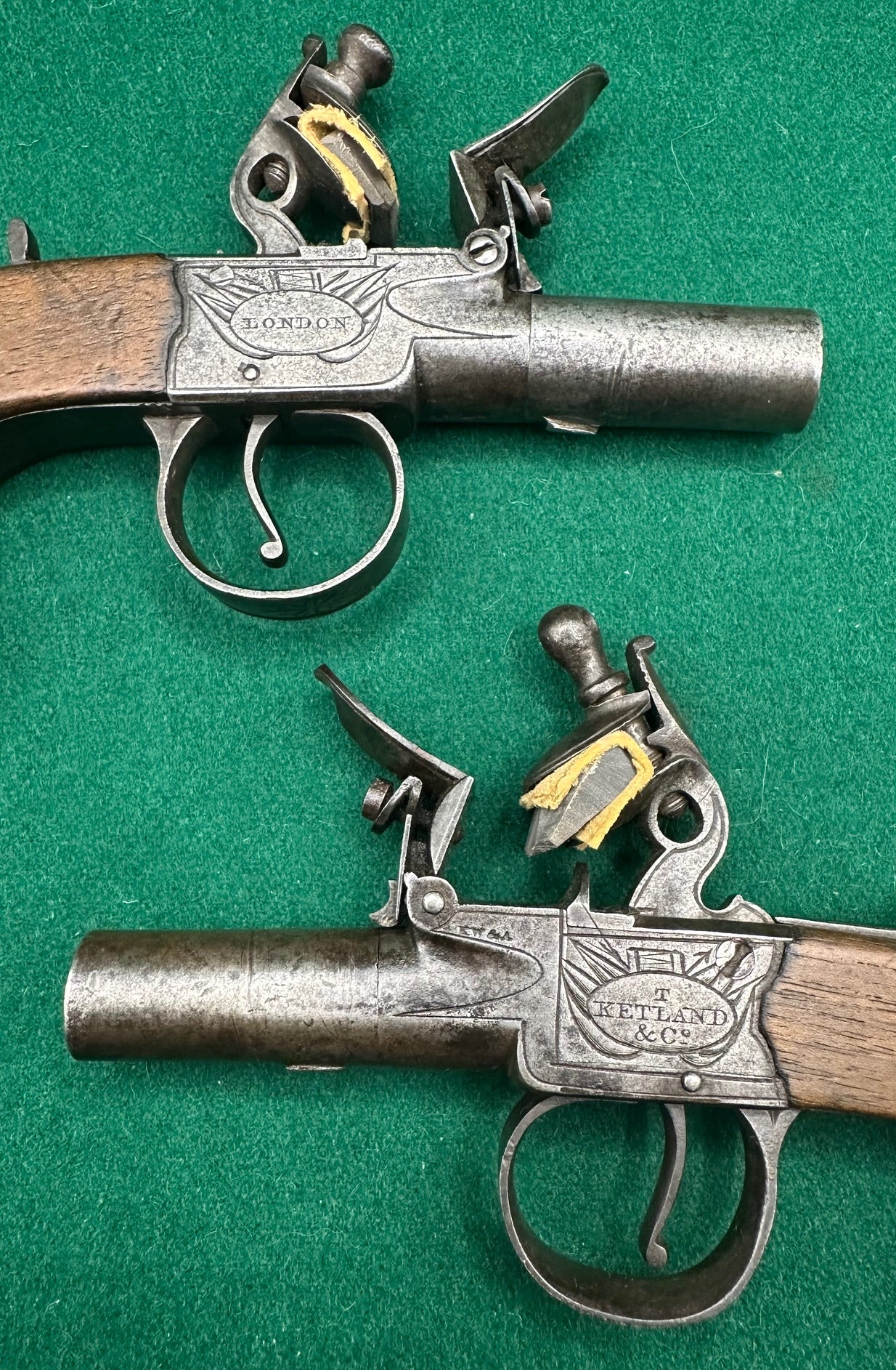 A Cased Pair of Flintlock Ketland & Co Pocket Pistols