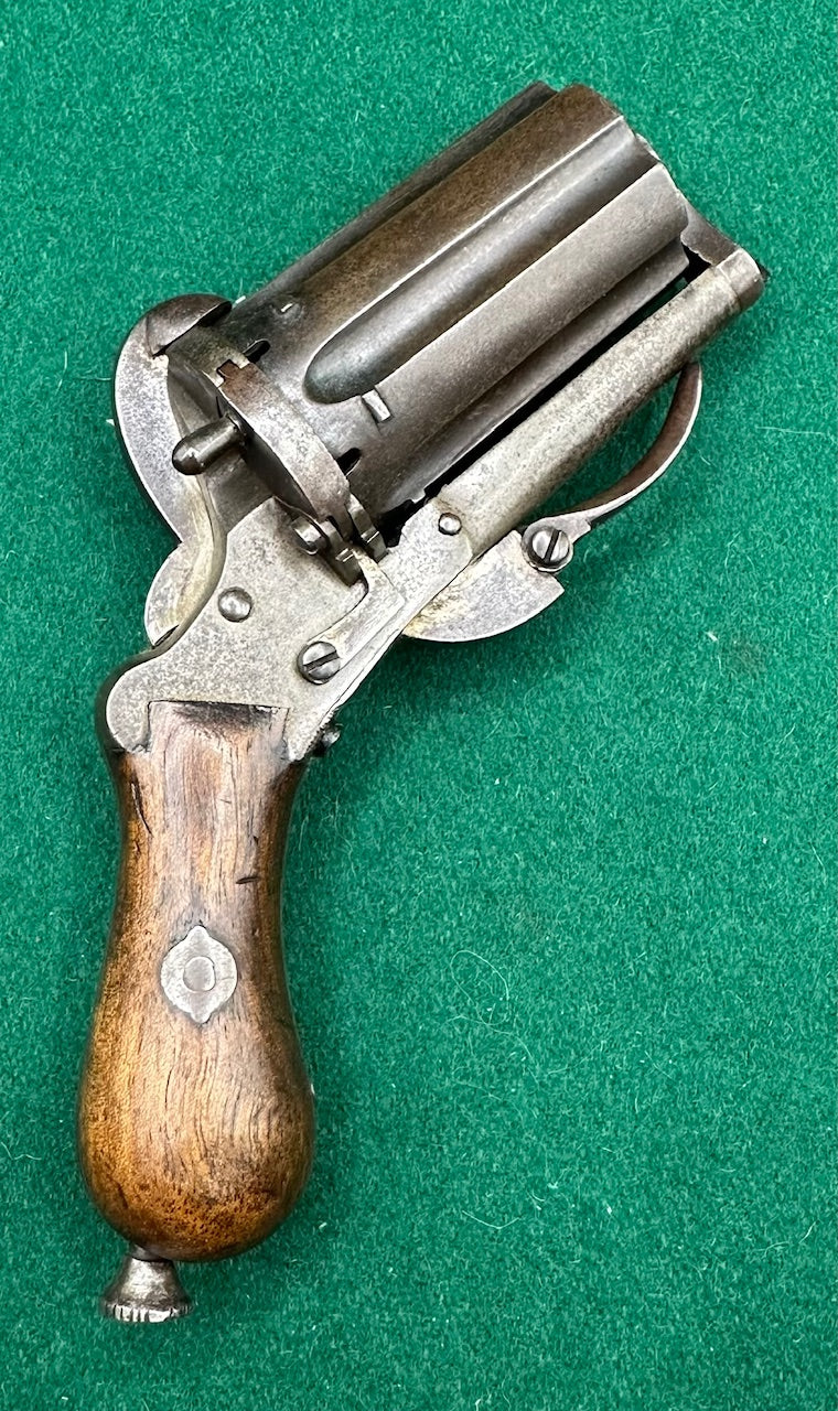 Belgian Pinfire Pepperbox Revolver