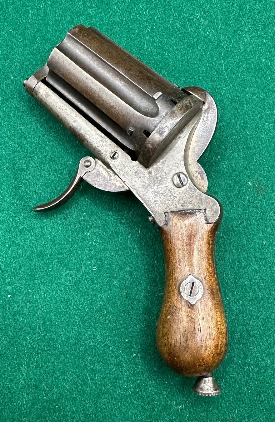 Belgian Pinfire Pepperbox Revolver