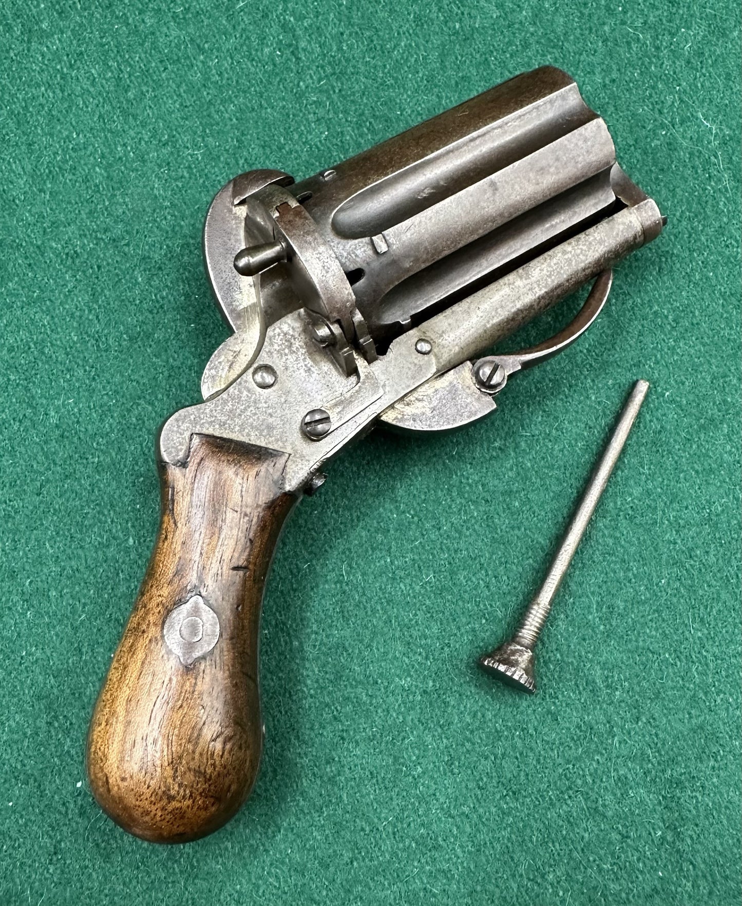 Belgian Pinfire Pepperbox Revolver