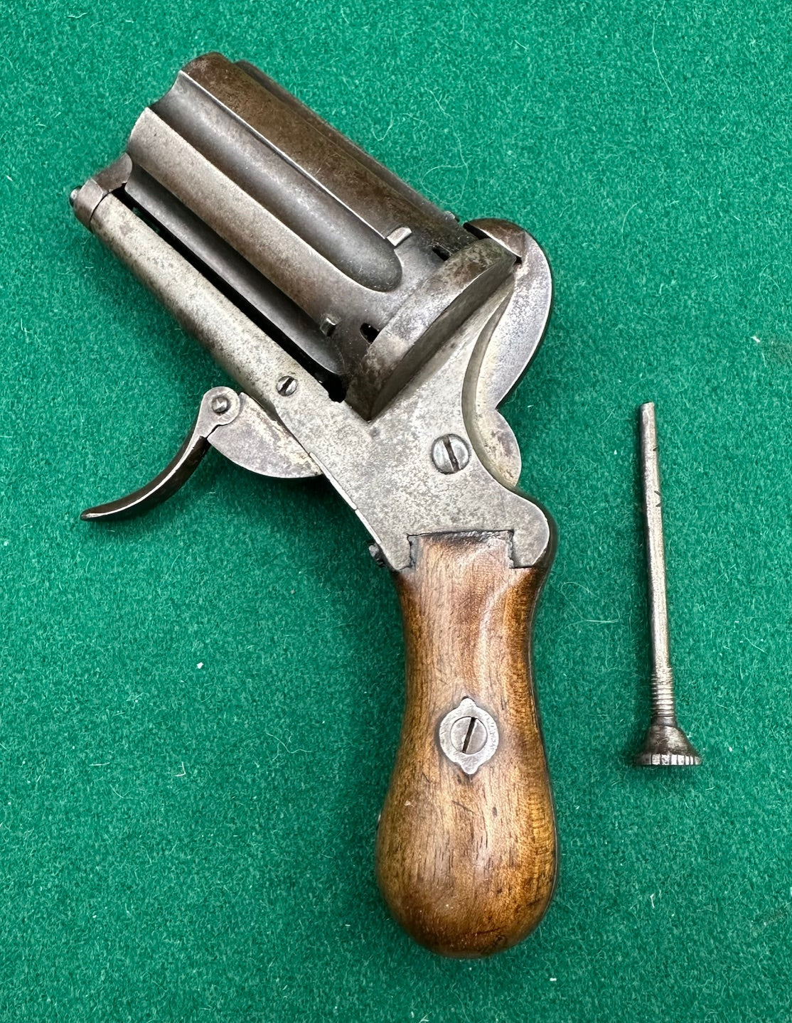 Belgian Pinfire Pepperbox Revolver