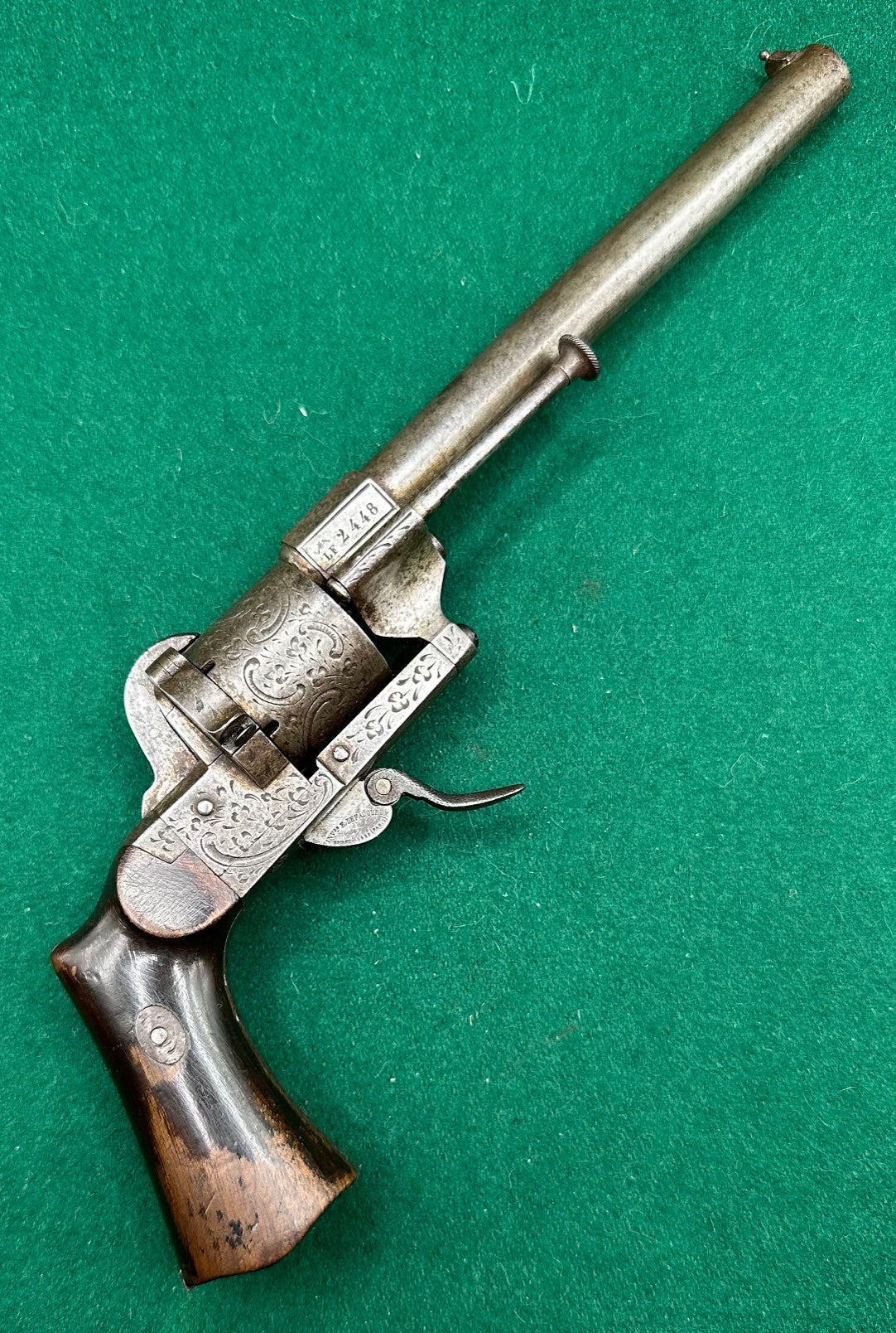 Long Barrelled 7mm Pinfire Lefaucheux Revolver
