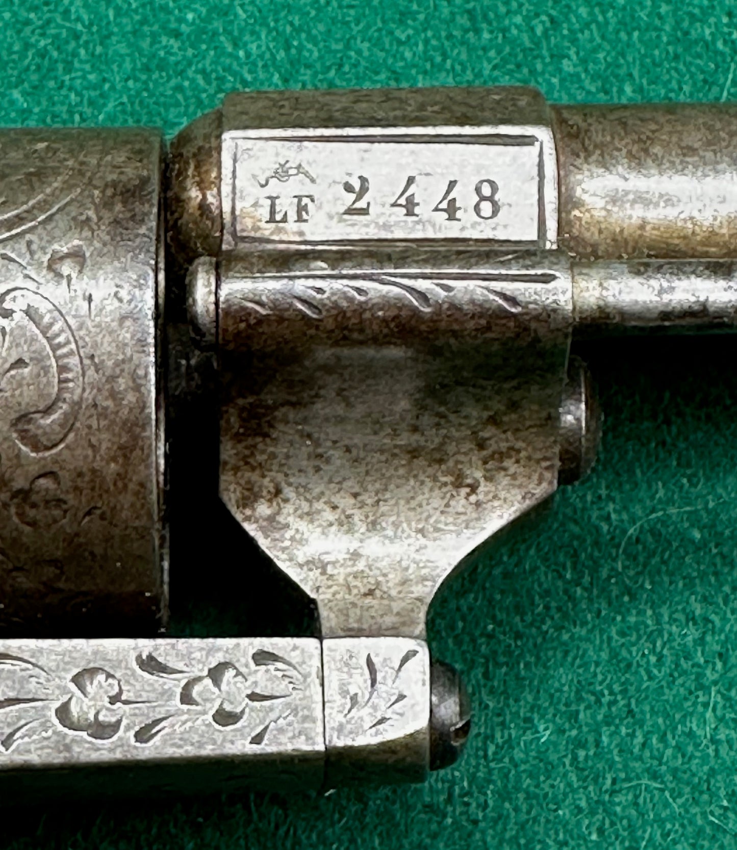 Long Barrelled 7mm Pinfire Lefaucheux Revolver