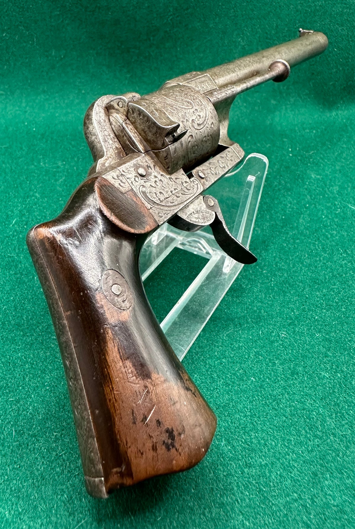 Long Barrelled 7mm Pinfire Lefaucheux Revolver
