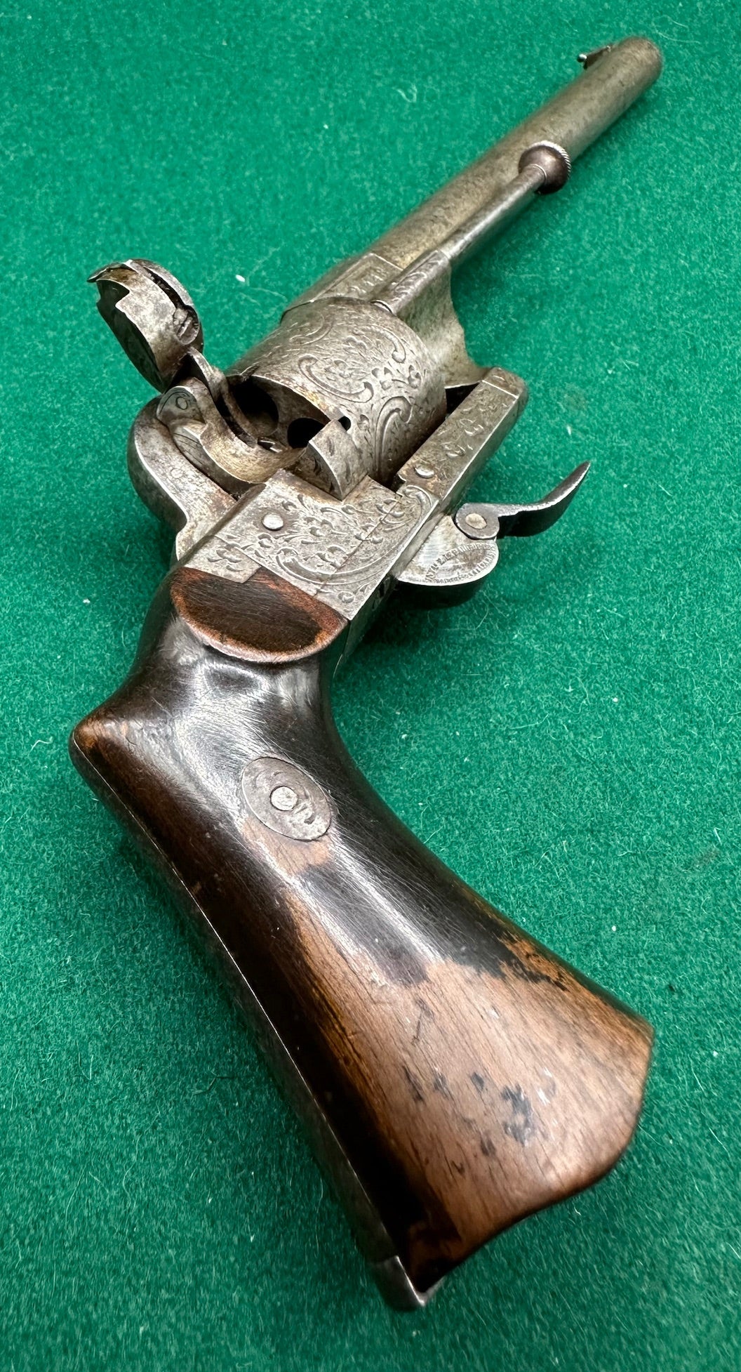 Long Barrelled 7mm Pinfire Lefaucheux Revolver