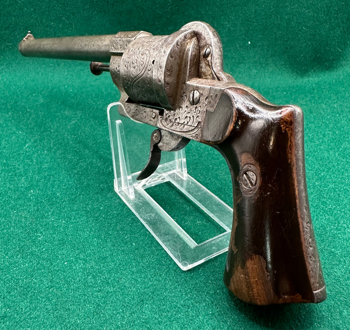 Long Barrelled 7mm Pinfire Lefaucheux Revolver
