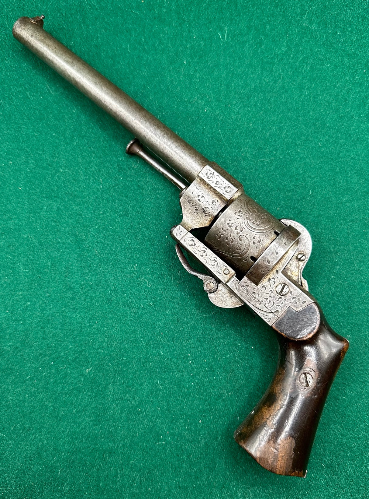 Long Barrelled 7mm Pinfire Lefaucheux Revolver