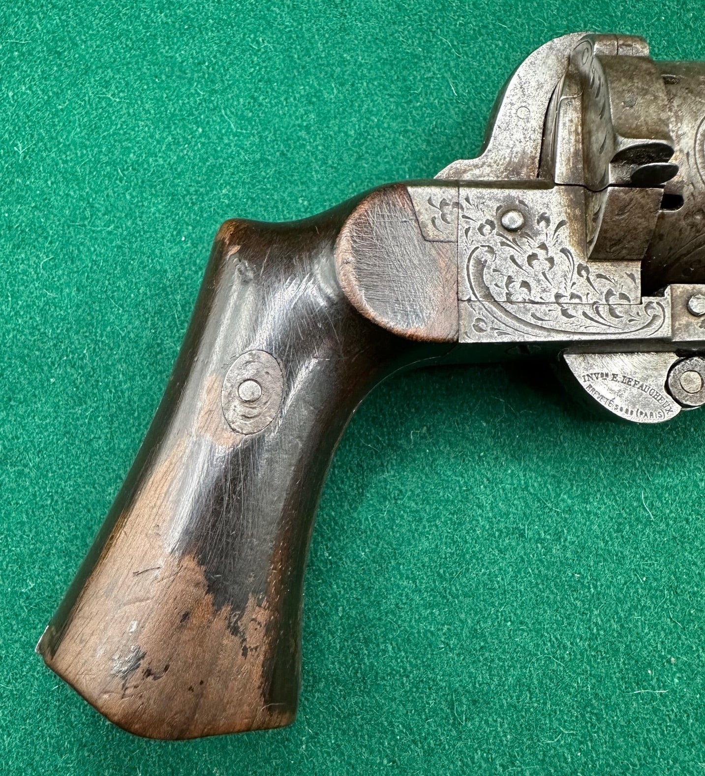 Long Barrelled 7mm Pinfire Lefaucheux Revolver