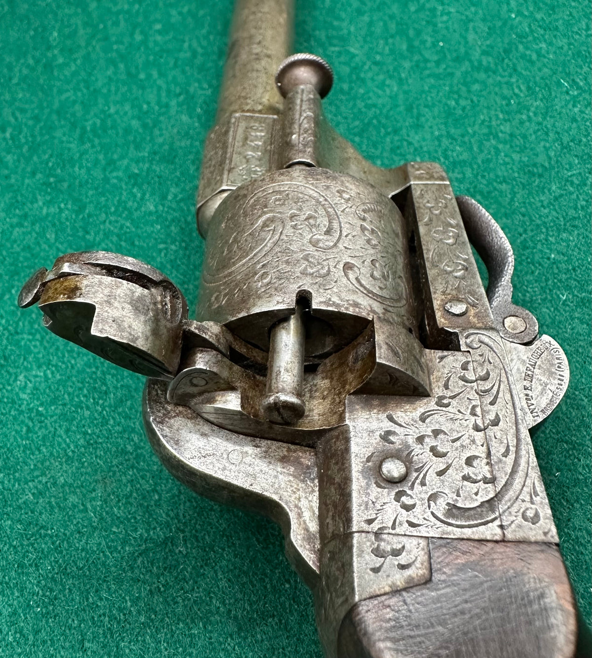 Long Barrelled 7mm Pinfire Lefaucheux Revolver