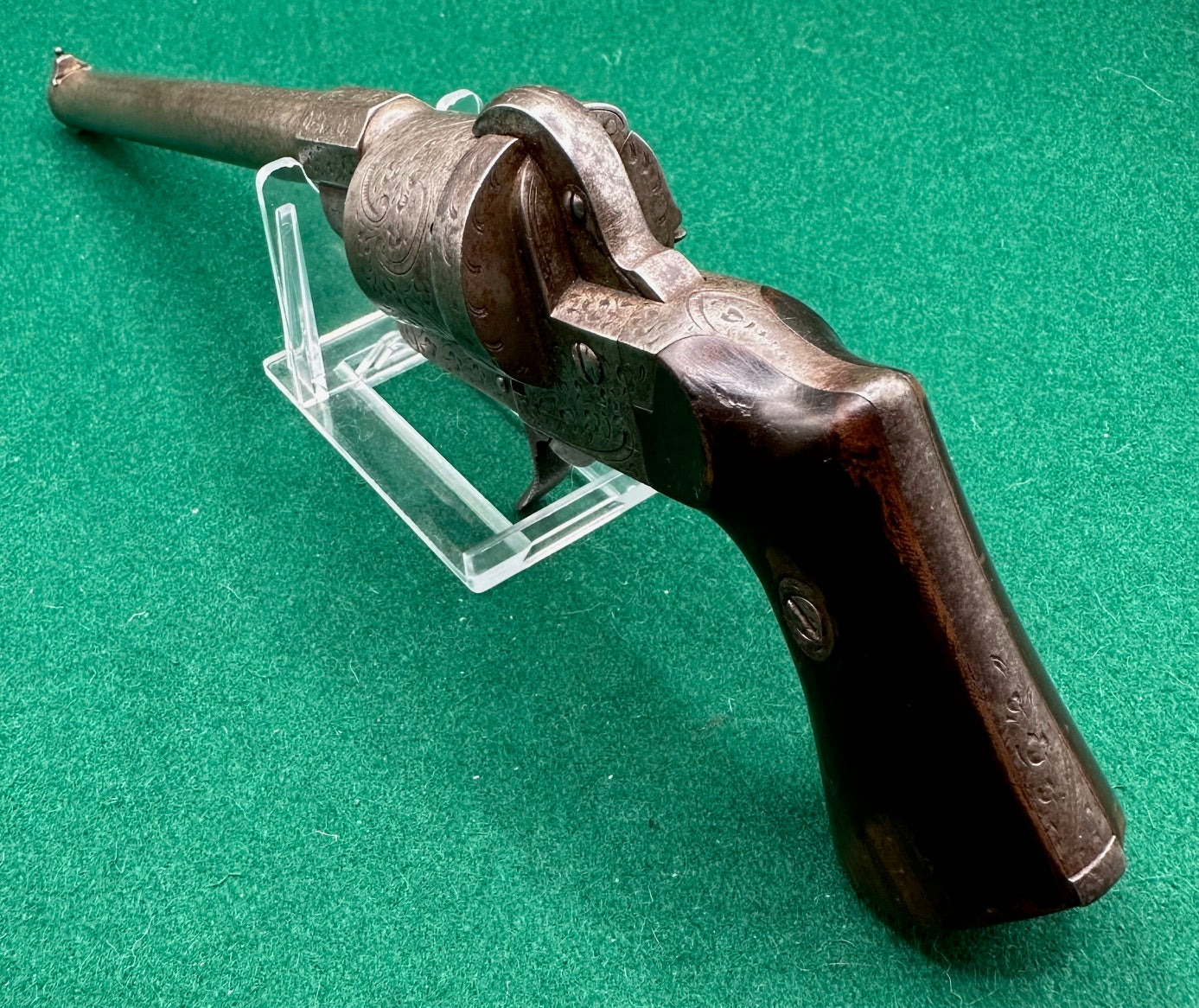 Long Barrelled 7mm Pinfire Lefaucheux Revolver