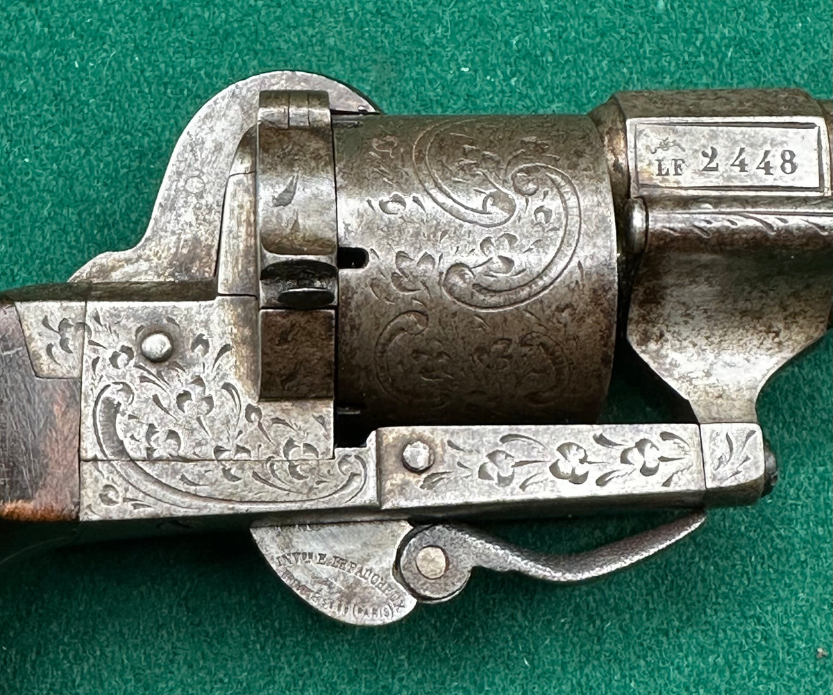 Long Barrelled 7mm Pinfire Lefaucheux Revolver