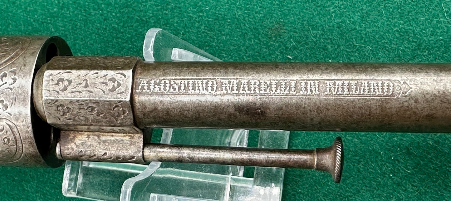 Long Barrelled 7mm Pinfire Lefaucheux Revolver