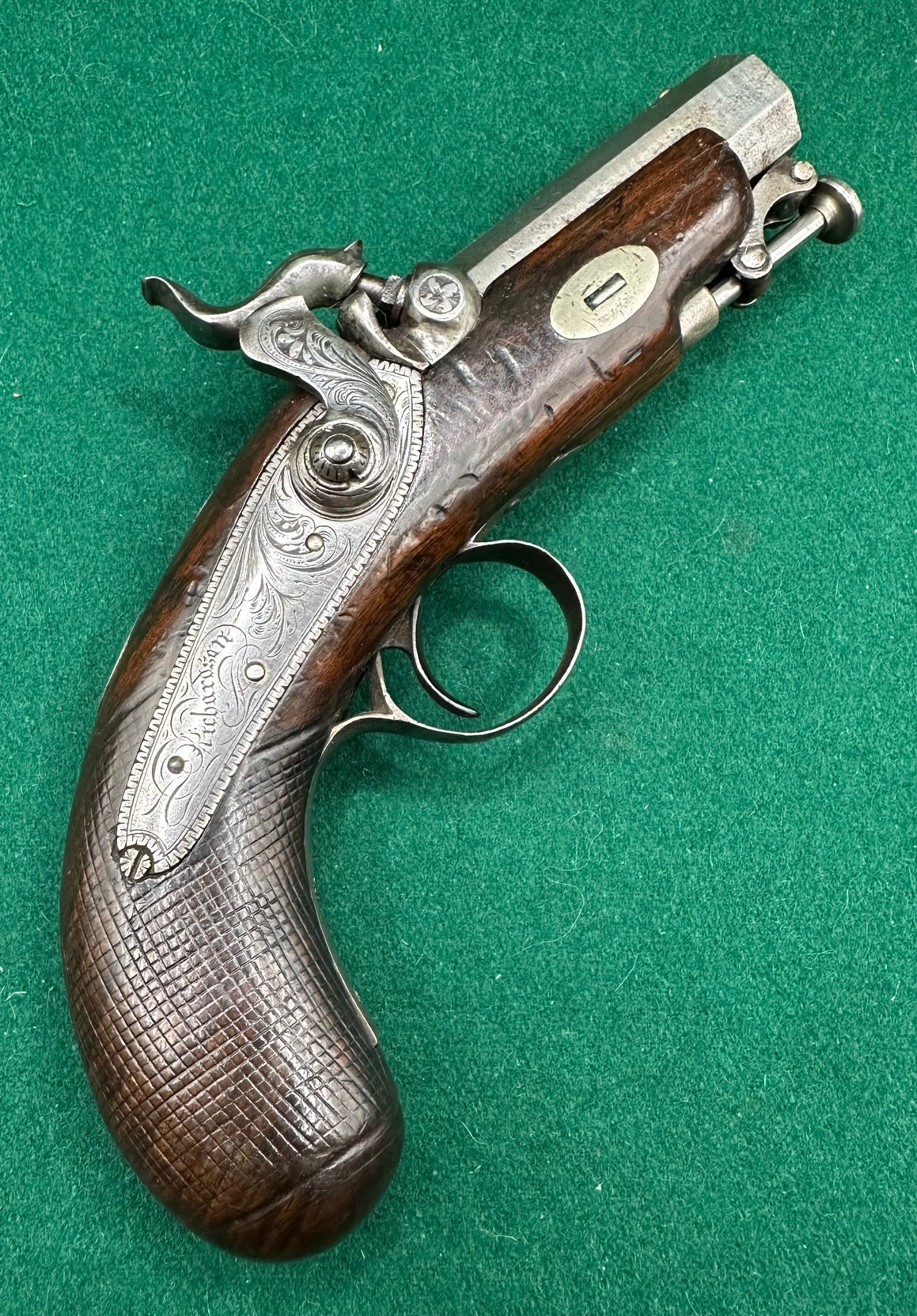 Irish Percussion Cap Overcoat Pistol By Richardson, Limerick