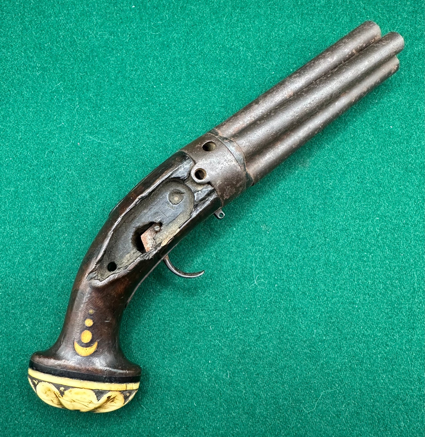 Project For Restoration  - 4 Barrel Hand Rotated Ottoman Pistol