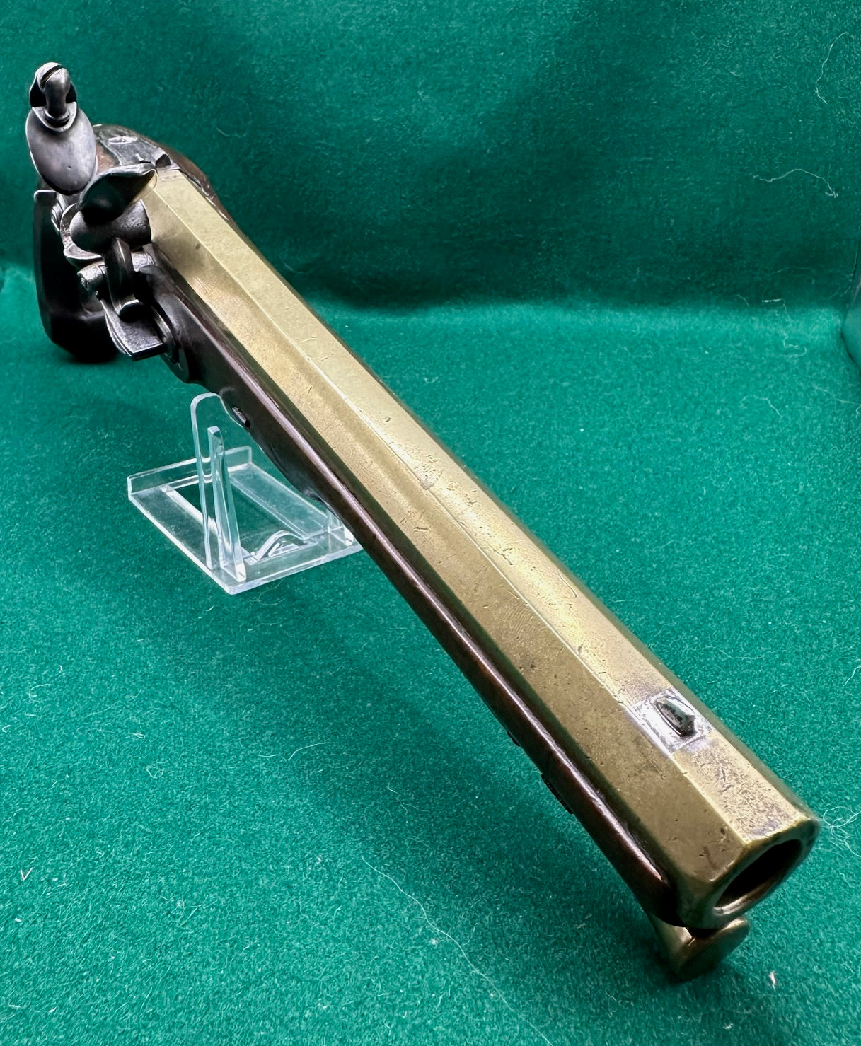 A Handsome Brass Barrelled 0.54 Calibre Officers/Duelling Pistol By O. Probin