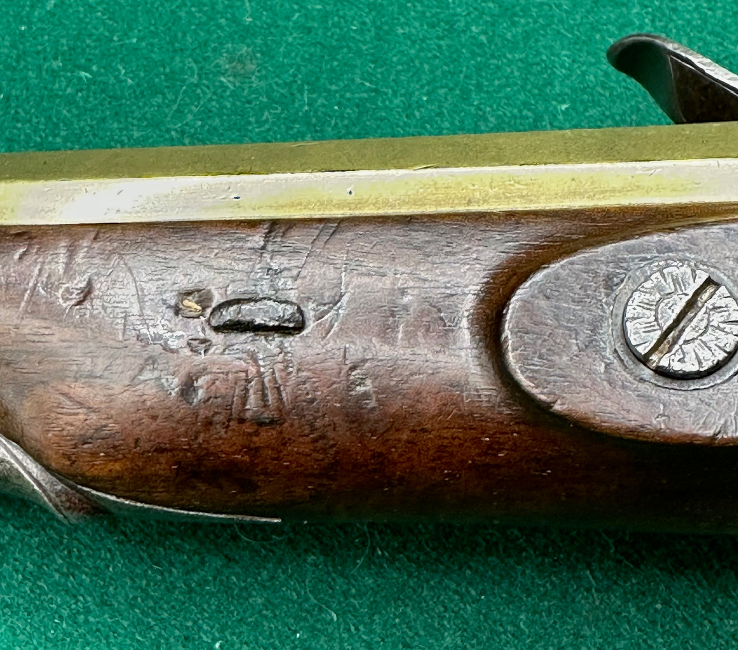 A Handsome Brass Barrelled 0.54 Calibre Officers/Duelling Pistol By O. Probin