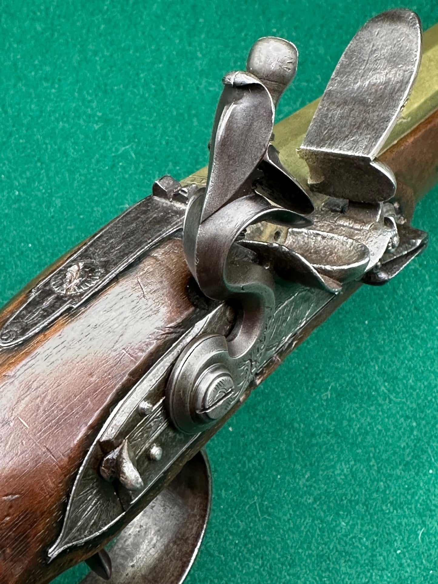 A Handsome Brass Barrelled 0.54 Calibre Officers/Duelling Pistol By O. Probin