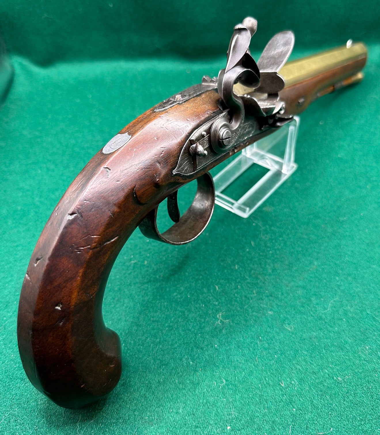 A Handsome Brass Barrelled 0.54 Calibre Officers/Duelling Pistol By O. Probin