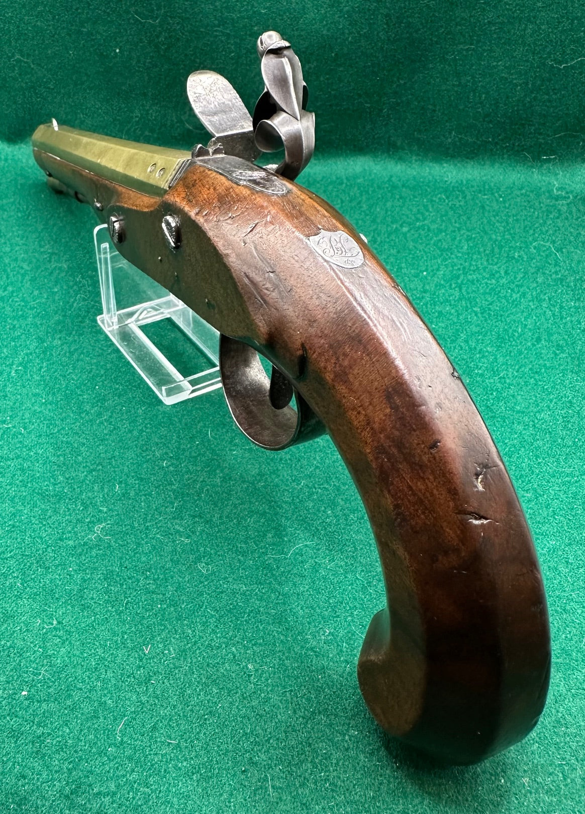 A Handsome Brass Barrelled 0.54 Calibre Officers/Duelling Pistol By O. Probin