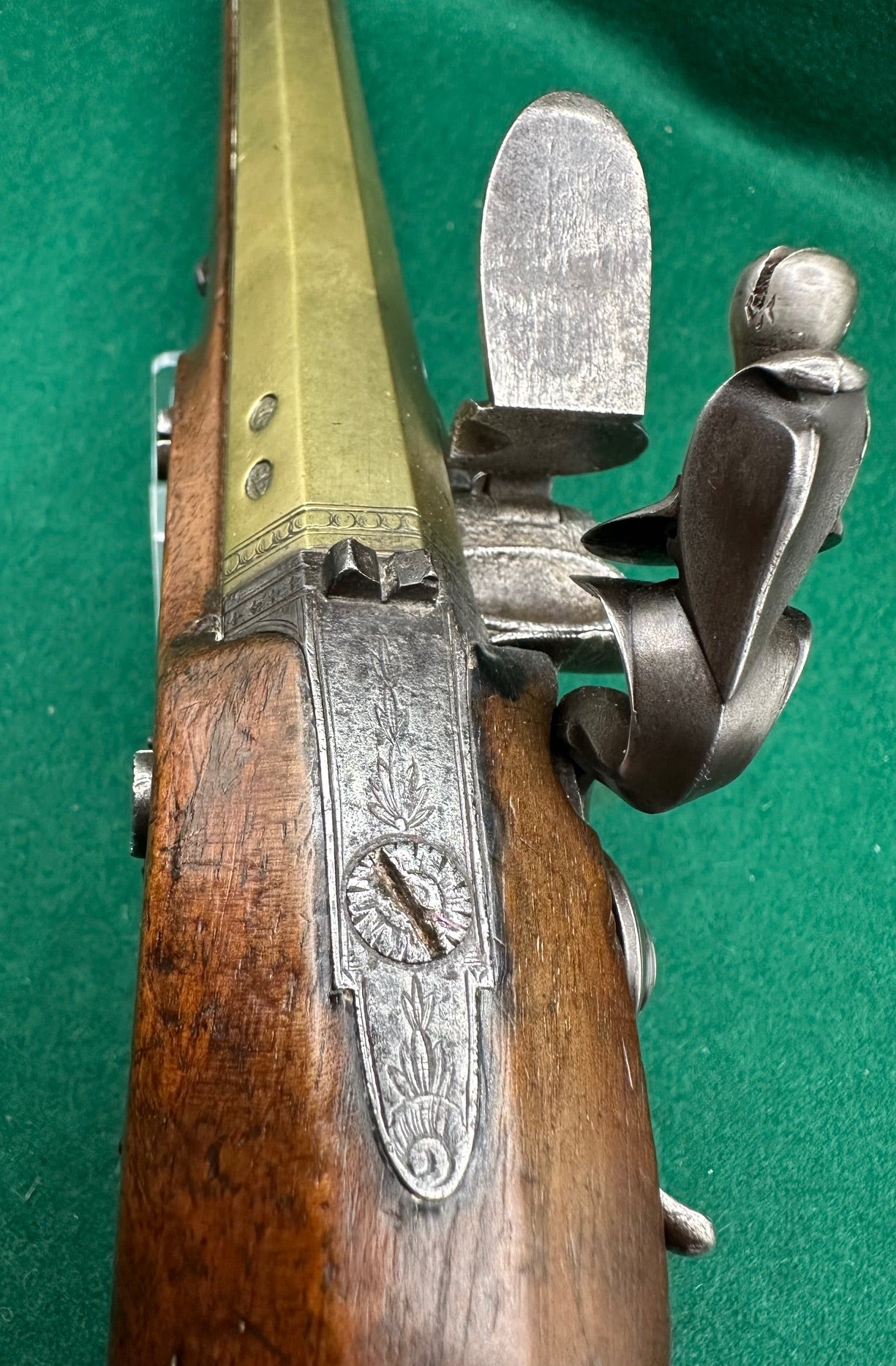 A Handsome Brass Barrelled 0.54 Calibre Officers/Duelling Pistol By O. Probin