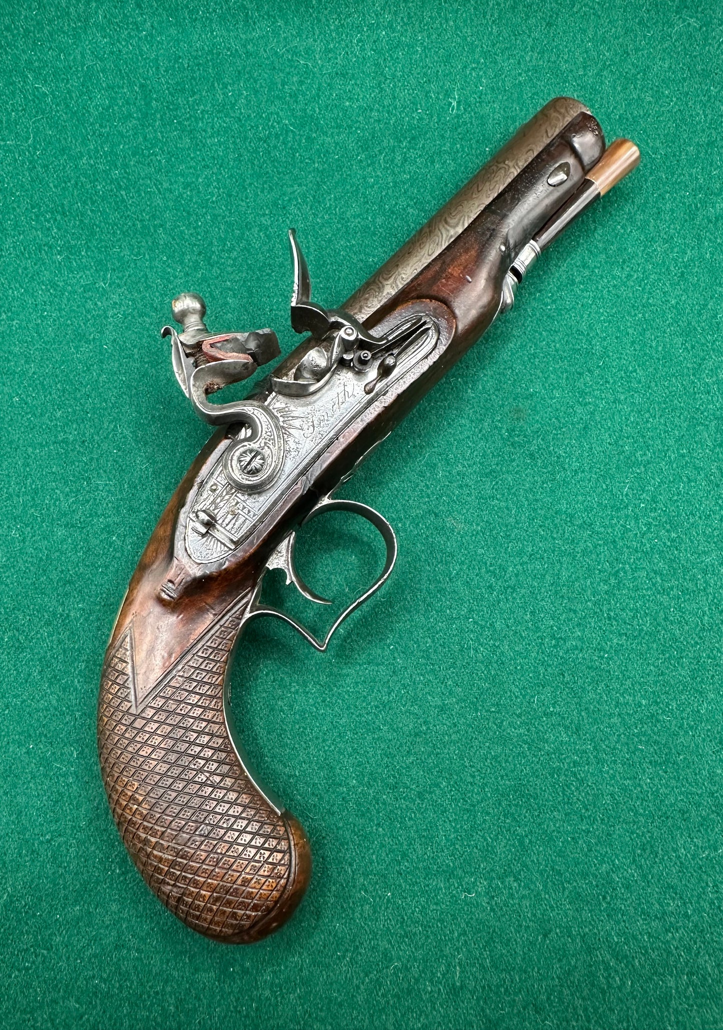 Handsome Flintlock Overcoat/Travelling Pistol By Smith