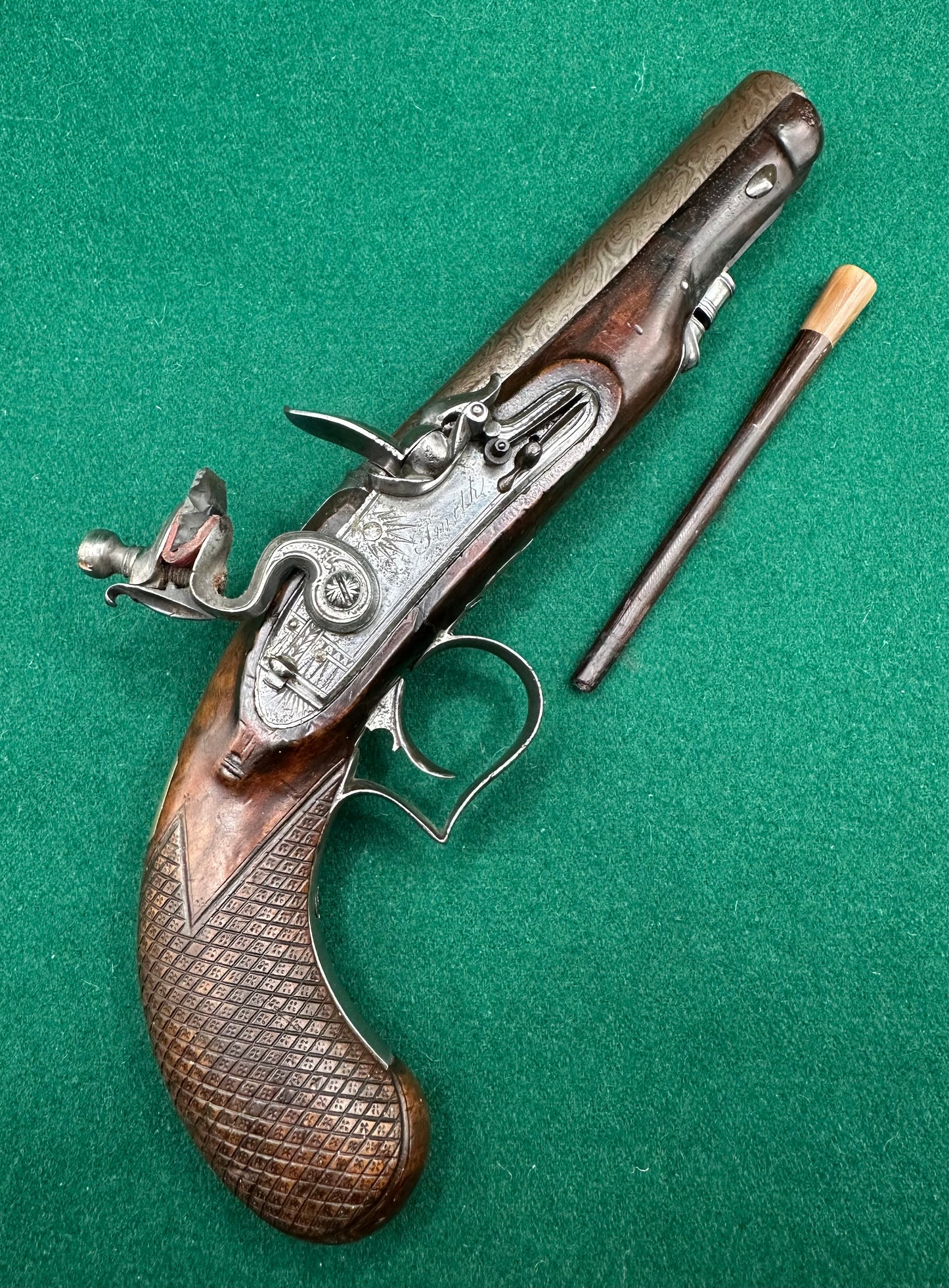 Handsome Flintlock Overcoat/Travelling Pistol By Smith