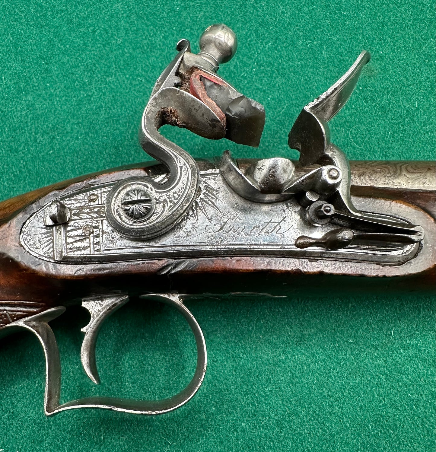 Handsome Flintlock Overcoat/Travelling Pistol By Smith