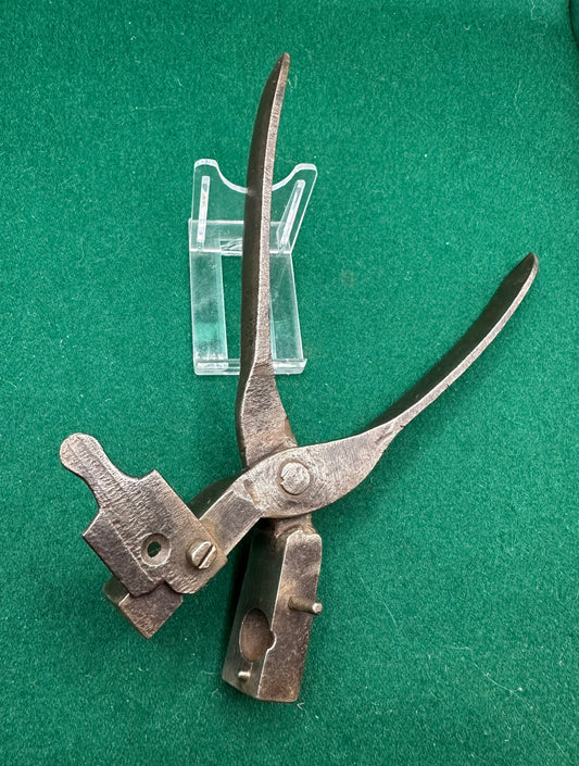 Very Large Cast Steel Scissor Bullet Mould With Attached Sprue Cutter