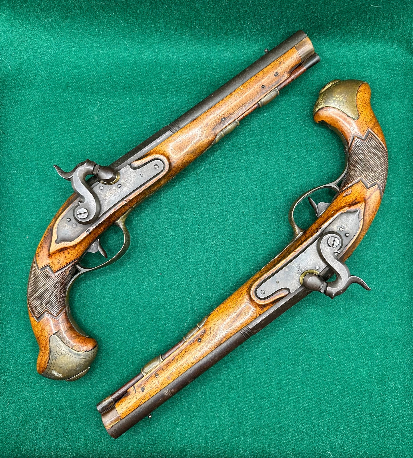 A Beautiful Pair Of Continental Percussion Cap Duelling/Target Pistols