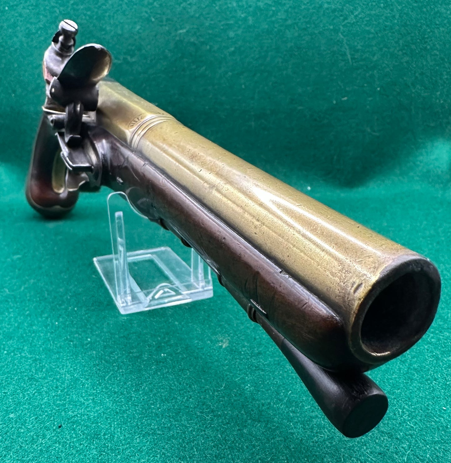 A beautiful Flintlock Holster/Coaching Pistol By Walls Of Stratford On Avon