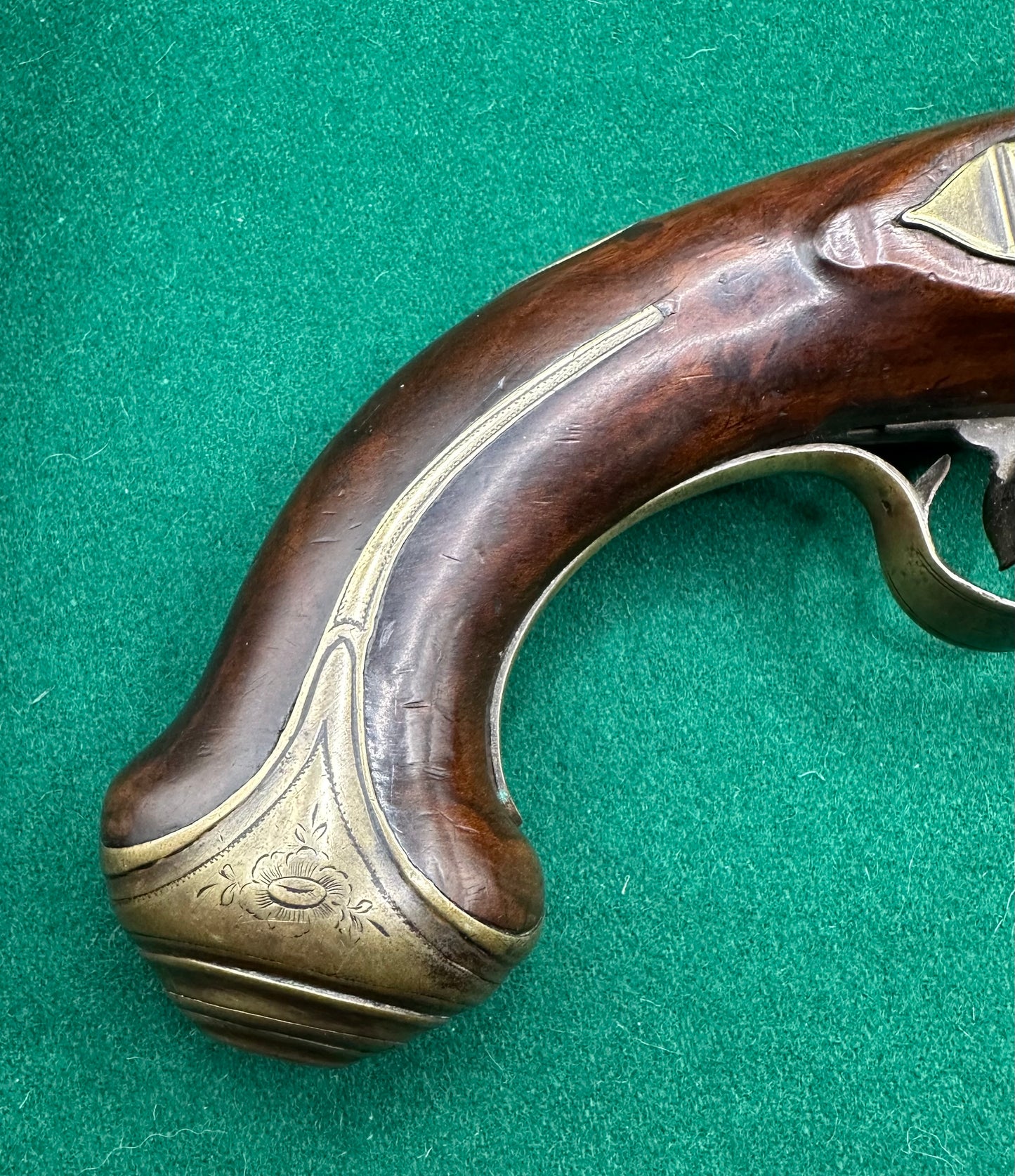 A beautiful Flintlock Holster/Coaching Pistol By Walls Of Stratford On Avon