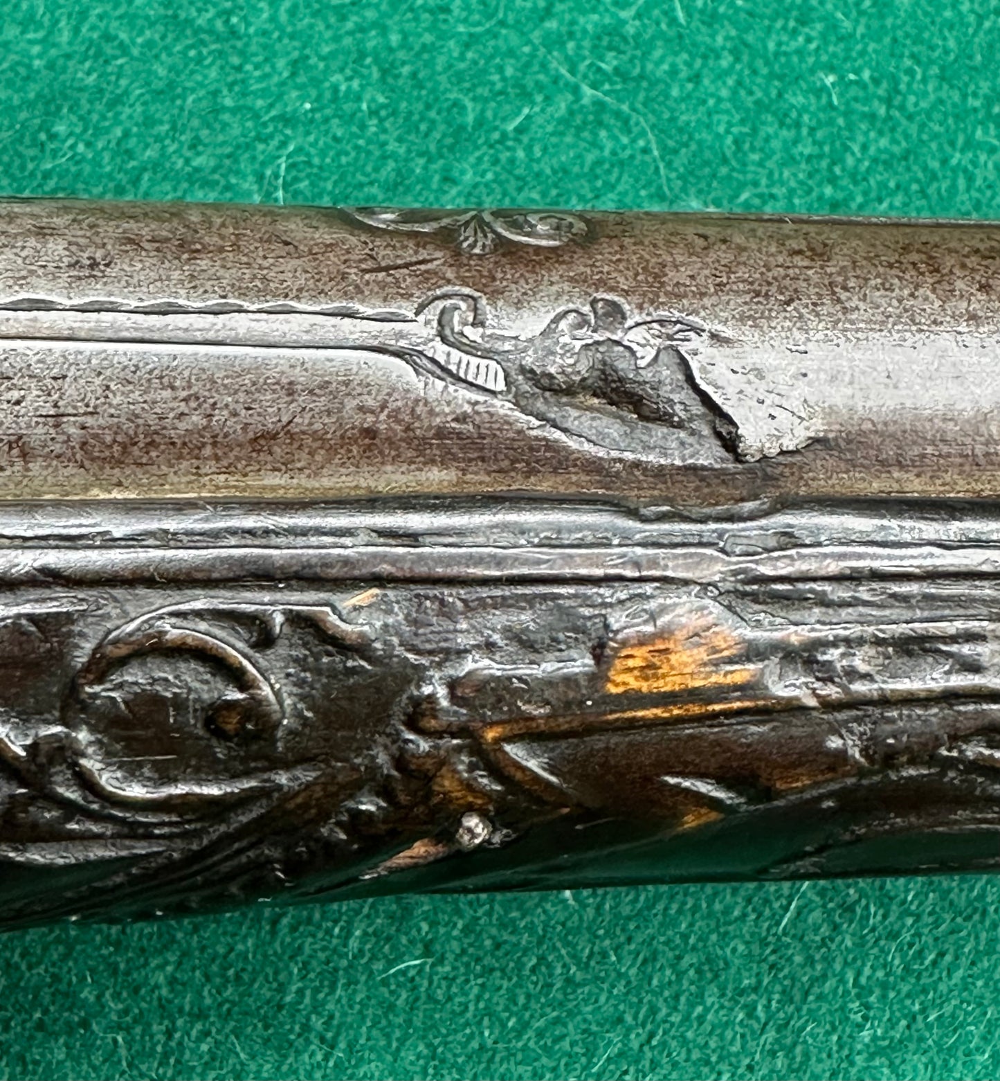 A Stunning Highly Decorated Long Barrelled Ottoman Flintlock Pistol