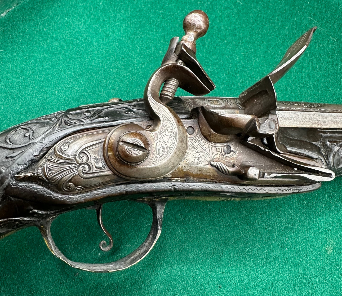 A Stunning Highly Decorated Long Barrelled Ottoman Flintlock Pistol