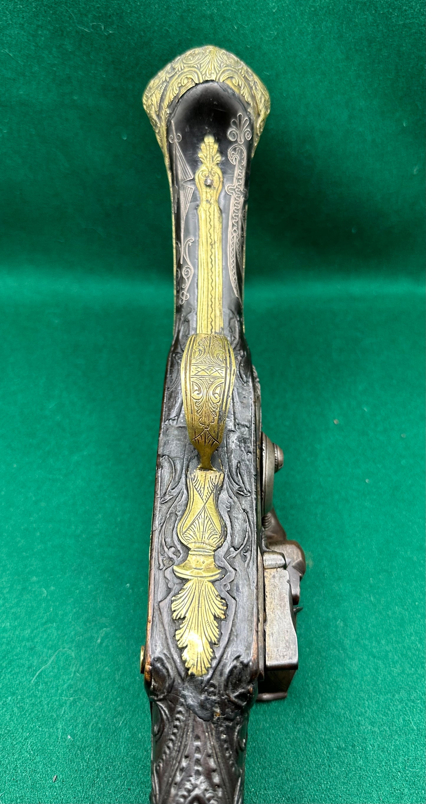 A Stunning Highly Decorated Long Barrelled Ottoman Flintlock Pistol