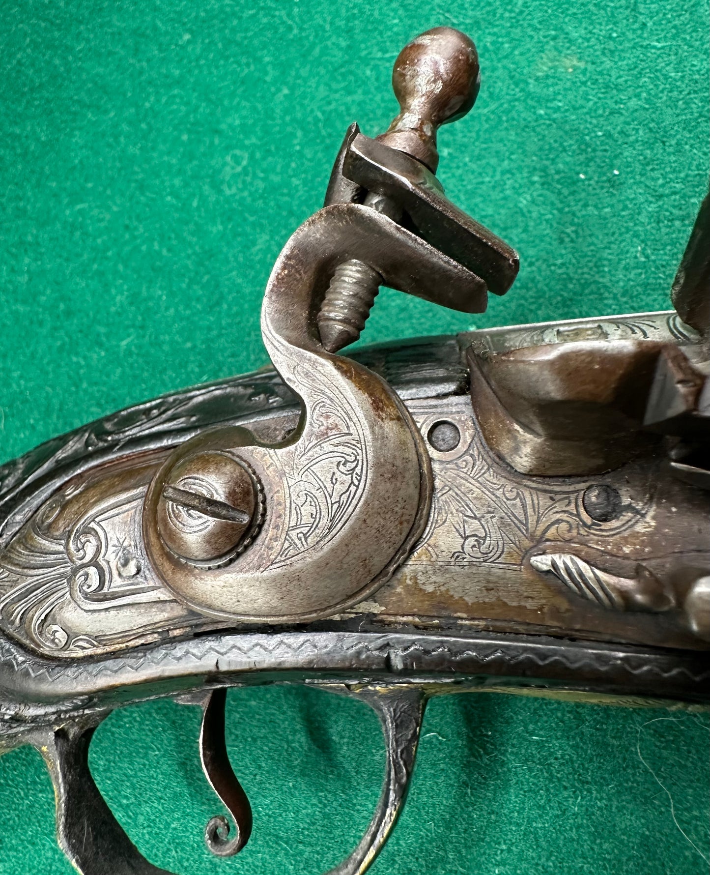 A Stunning Highly Decorated Long Barrelled Ottoman Flintlock Pistol