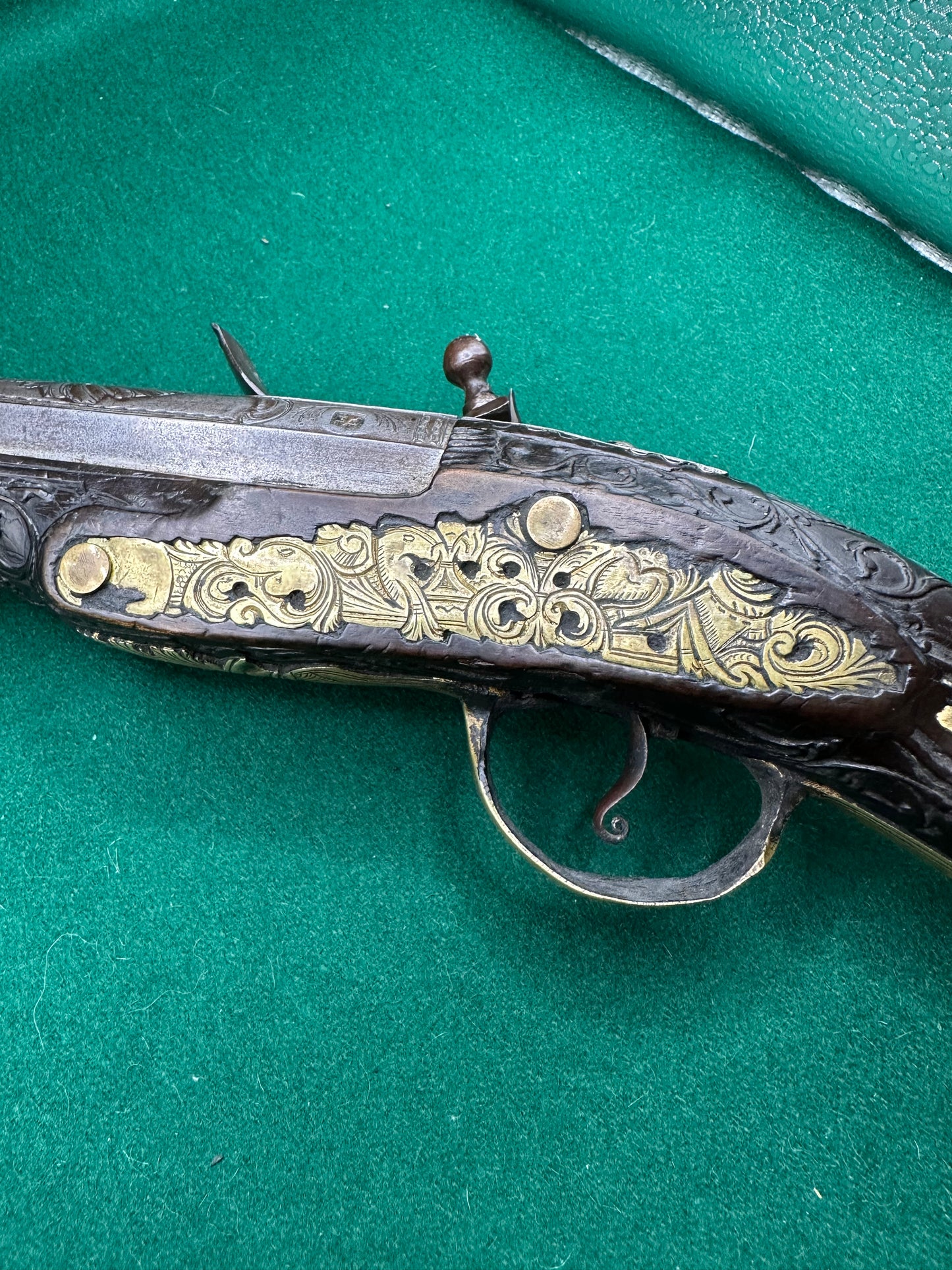 A Stunning Highly Decorated Long Barrelled Ottoman Flintlock Pistol