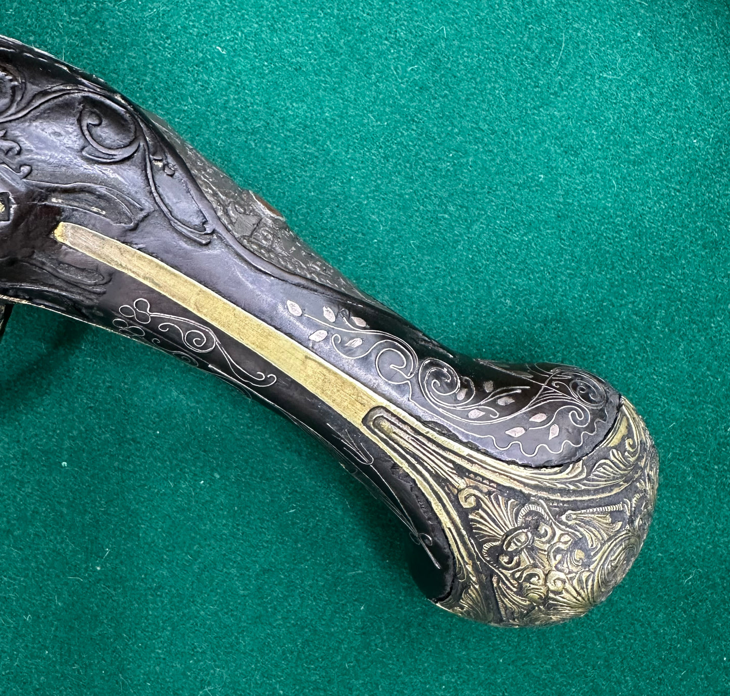 A Stunning Highly Decorated Long Barrelled Ottoman Flintlock Pistol