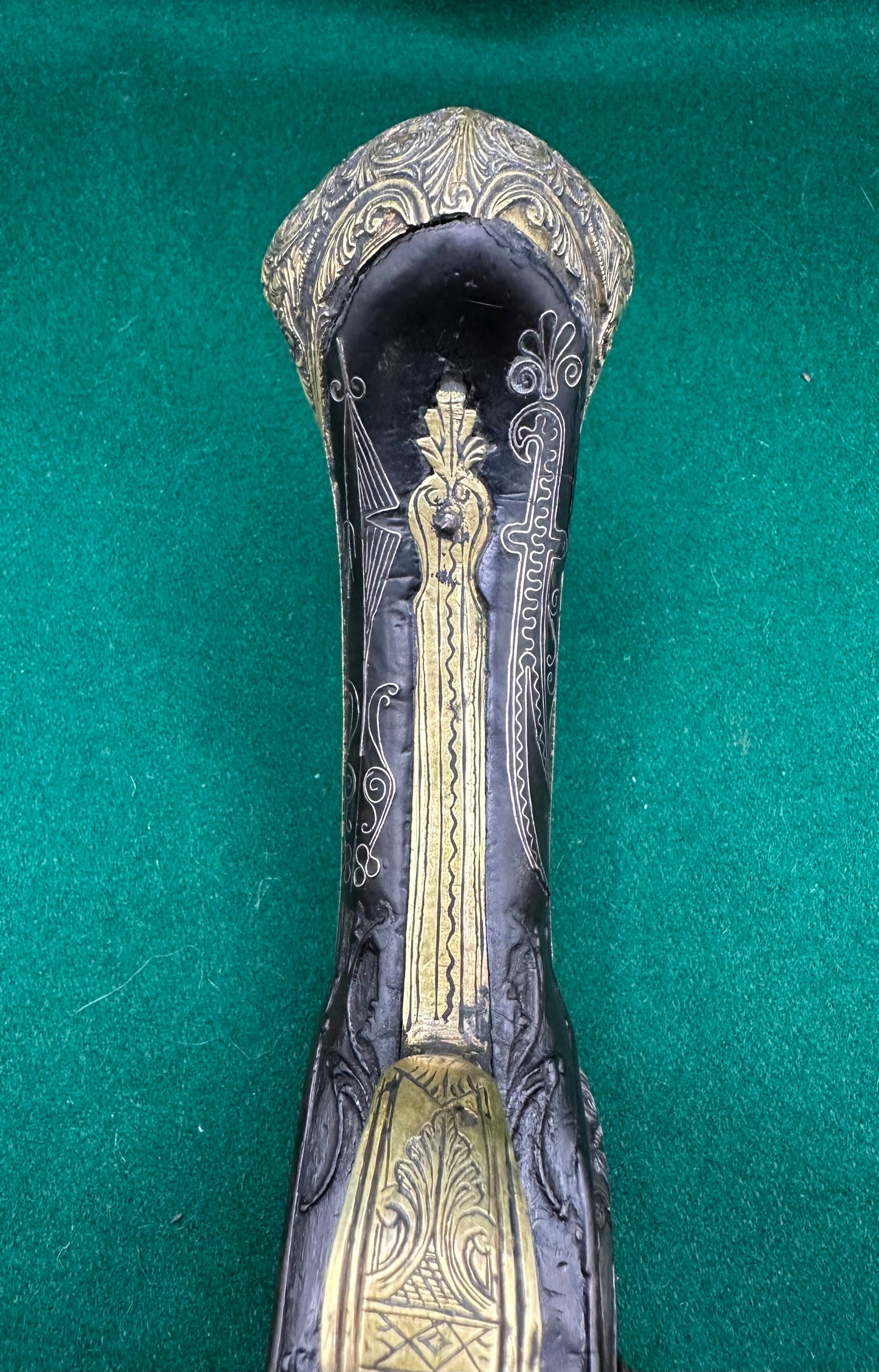 A Stunning Highly Decorated Long Barrelled Ottoman Flintlock Pistol