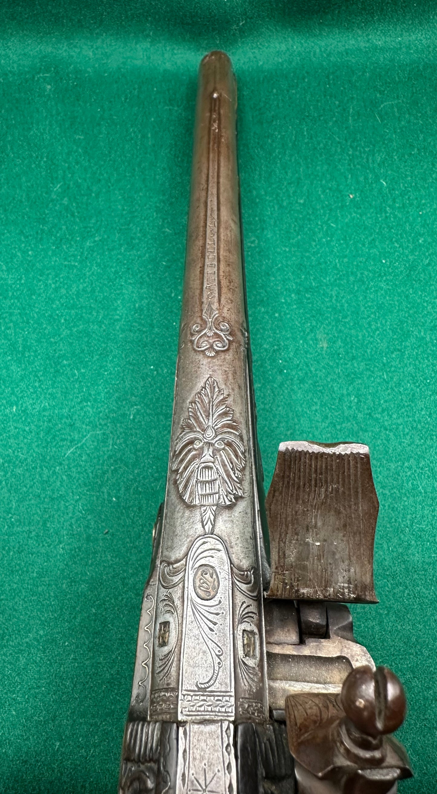 A Stunning Highly Decorated Long Barrelled Ottoman Flintlock Pistol