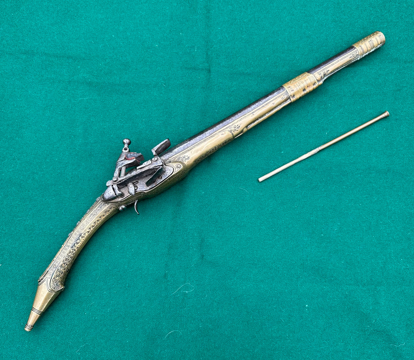Long Barrelled Balkan "Rat Tail" Miquelet Pistol