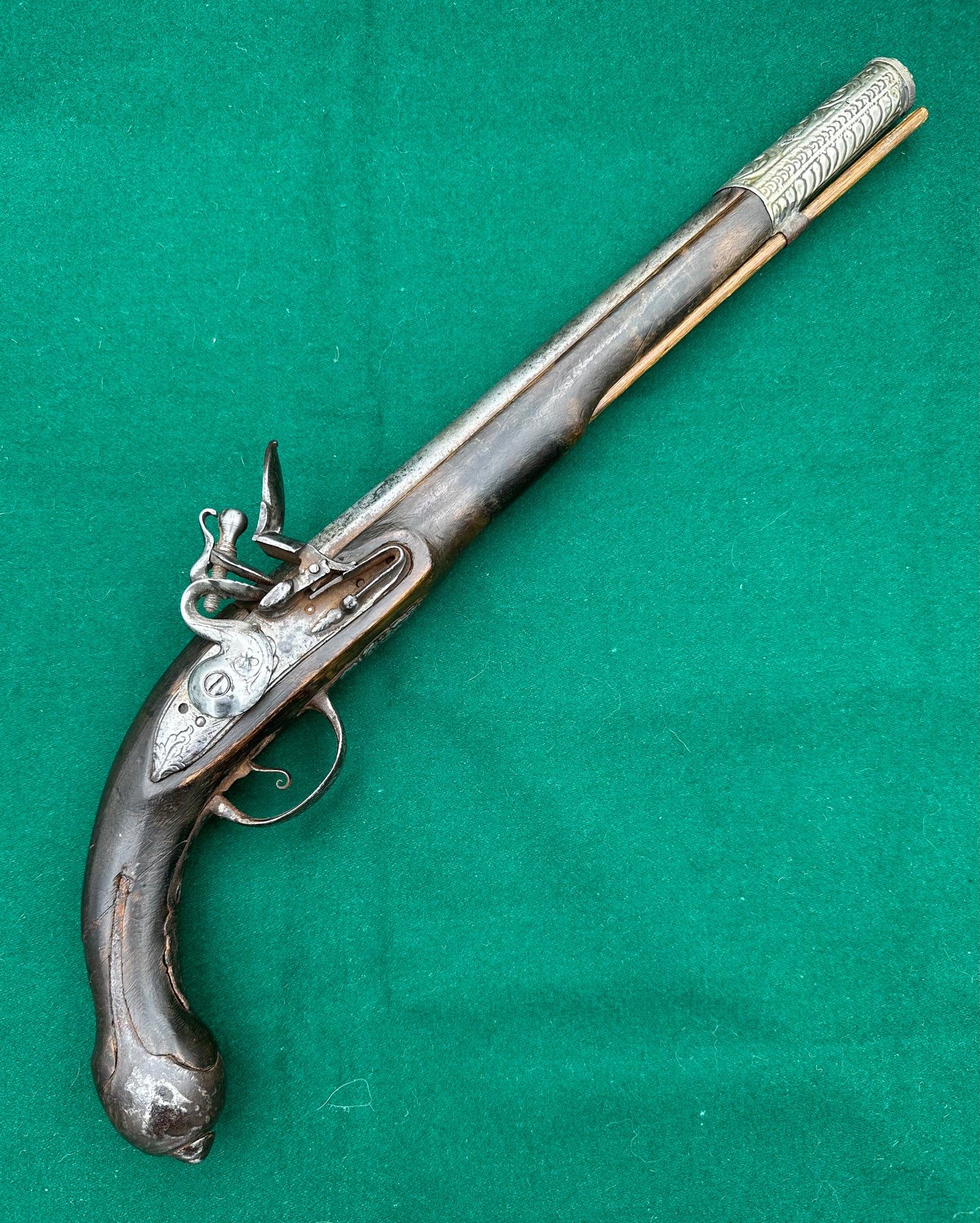 Ottoman Long Barrelled Flintlock Pistol