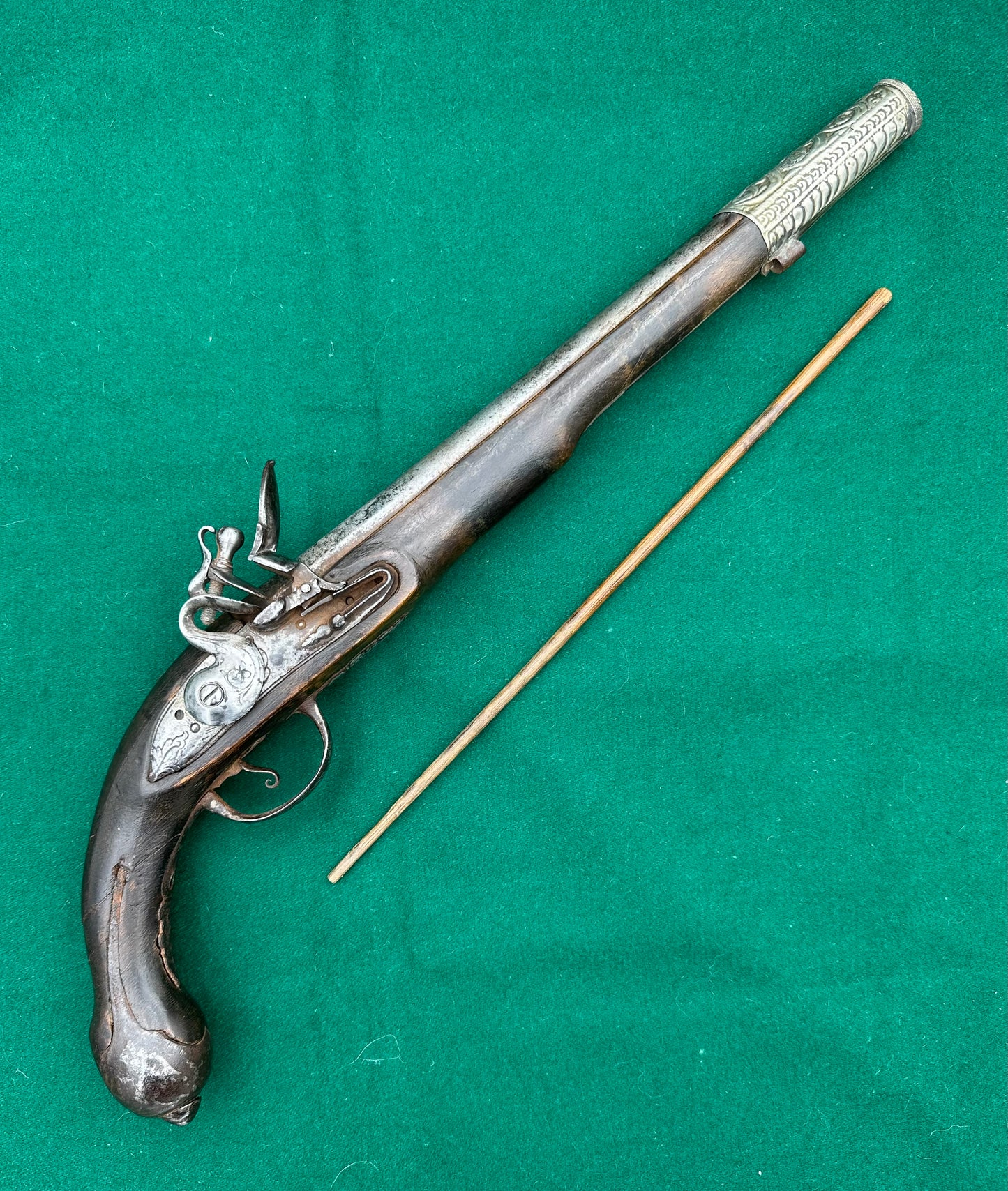 Ottoman Long Barrelled Flintlock Pistol