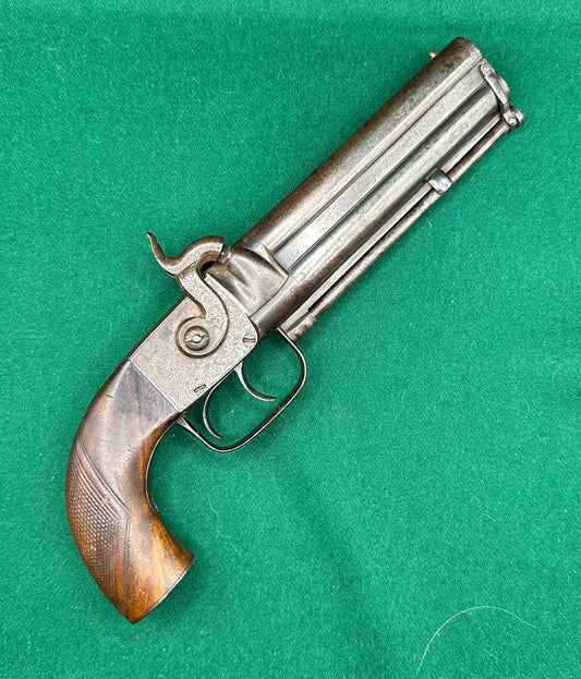 Large Boxlock Percussion Cap Howdah/Officers Pistol