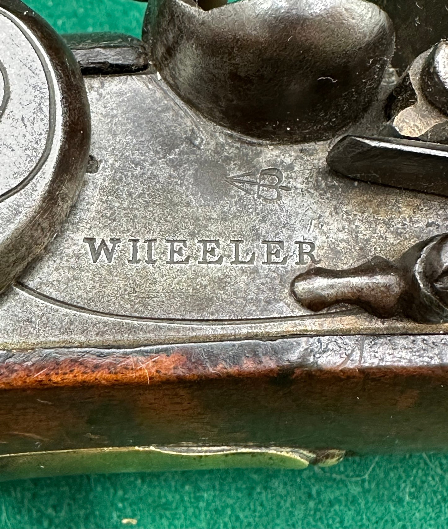 Rare Military Contract Flintlock Pistol By Wheeler