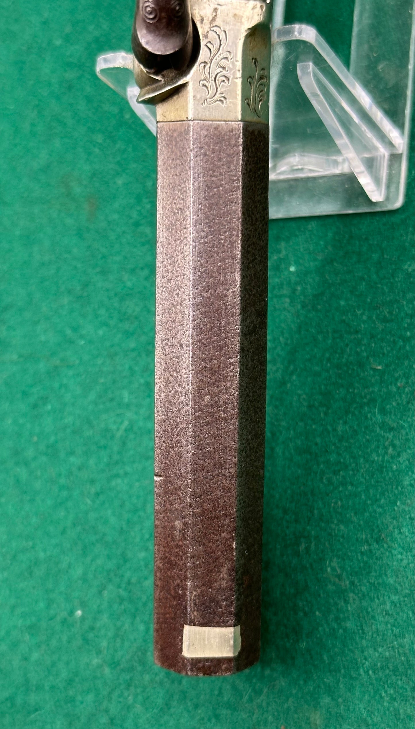 Interesting Side Hammer Boxlock Percussion Cap Overcoat Pistol Engraved C. Chaplin Esq Blankney and Joe Manton, London